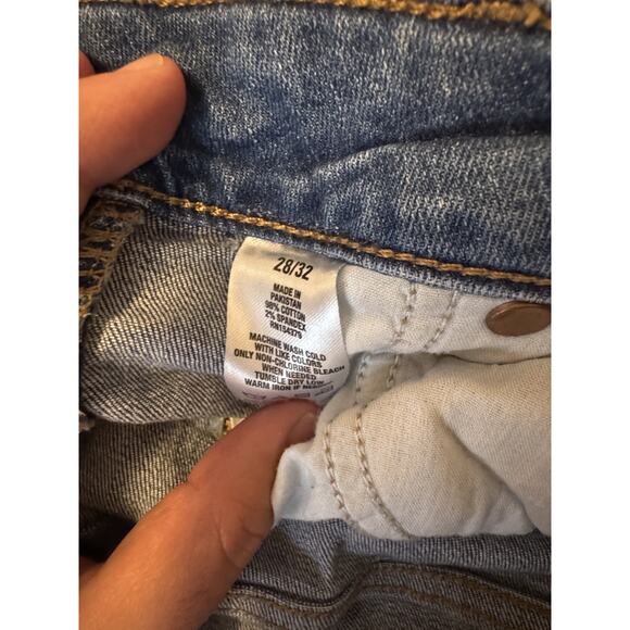 Aeropostale Athletic Skinny Jeans Mens Size 28x32 Blue Distressed - Picture 4 of 4